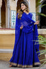 Blue Georgette Laheriya Print Wedding Lehenga Choli