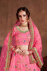 Elegant Pink Designer Embroidered Bridal wear Lehenga Choli
